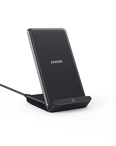 Anker 313 Induktive Ladeständer, Qi-Zertifiziert, Geeignet für iPhone 14/14 Pro Max, SE (2020), 13/13 Mini / 13 Pro Max, XR, 10W Schnellladefunktion für Galaxy S22 (Ohne Netzteil)