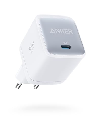 Anker Nano II 65W USB-C Ladegerät, GaN II Schnellladegerät, USB-C Netzteil für MacBook Pro/Air, Galaxy S24, iPhone 16/15, iPad Pro, Pixel (Weiß)