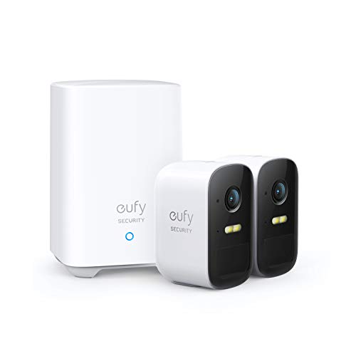 eufy Security eufyCam 2C, kabelloses Sicherheitssystem, 180 Tage Akkuleistung, HD 1080p, IP67 wetterfest, Nachtsicht, Kompatibel mit HomeKit, Doppel-Kamera-Set, ohne monatliche Gebühren