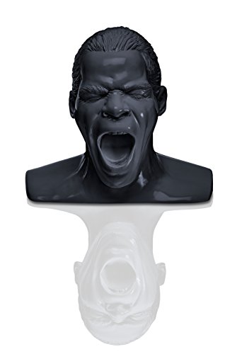 Oehlbach Kopfhörerständer Scream - Handmade, Kunstharz, Schwarz - kultiger Oehlbach-Kopf zur Aufbewahrung von Over- und On-Ear-Kopfhörern