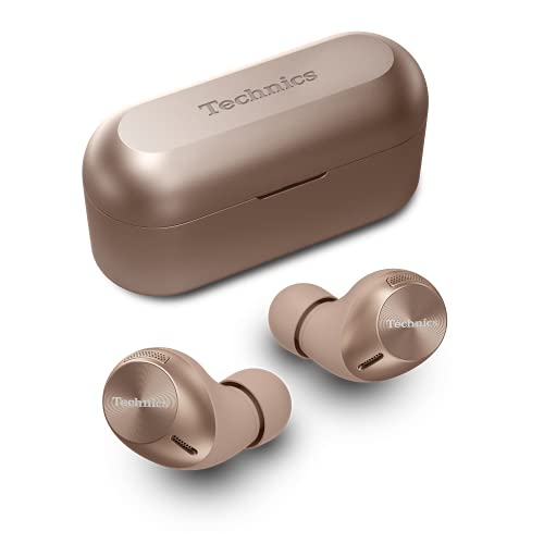 Technics EAH-AZ40E-N In-ear Kopfhörer Bluetooth, bequemer Kopfhörer mit integriertem Mikrofon, anpassbare Passform, bis zu 7,5 Stunden Wiedergabe, Roségold