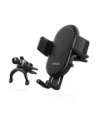 Anker PowerWave Wireless Car Charger drahtloses Auto Ladegerät Blitzschnelles Ladepad für Autos, mit Lüftungshalterung, Qi-Zertifiziert,7.5W für iPhone,10W für Samsung, 5W für Qi-fähigen Handys