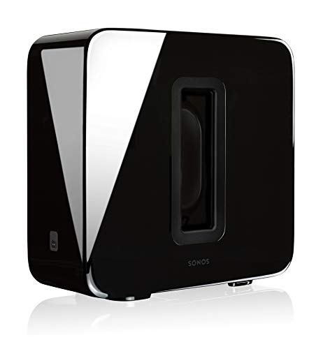 Sonos Sub, schwarz – Leistungsstarker WLAN Subwoofer für dynamische & tiefe Bässe für alle Sonos Speaker – Eleganter Multiroom Subwoofer für erstklassigen Sound