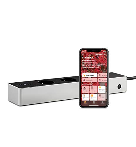Eve Energy Strip - Smarte Dreifach-Steckdosenleiste (Deutsche Markenqualität) mit Verbrauchsmessung, Überspannungsschutz, TÜV-zertifiziert, WiFi (2,4-GHz-Band), Apple HomeKit