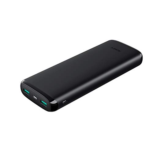 AUKEY Powerbank 20000mAh, Externer Akku Handy, Akkupack kompatibel mit iPhone, Samsung, Bluetooth Kopfhörer, Fitness-Tracker, iPad