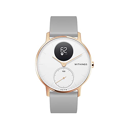 Withings Steel HR - Hybrid Smartwatch - Aktivitätstracker mit Connected GPS, Herzfrequenzmessungen, Schlafüberwachung, Smartphone-Benachrichtigungen, wasserdicht und einer Akkulaufzeit von 25 Tagen