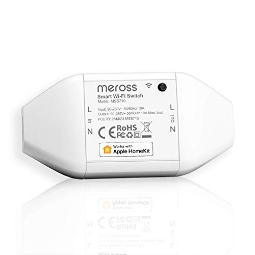 Meross WLAN Schalter funktioniert mit Apple HomeKit, Smart Switch Fernbedienung mit Sprachsteuerung mit Siri Alexa, Google Assistant, SmartThings, DIY Smart für elektrische Haushaltsgeräte (1st.)