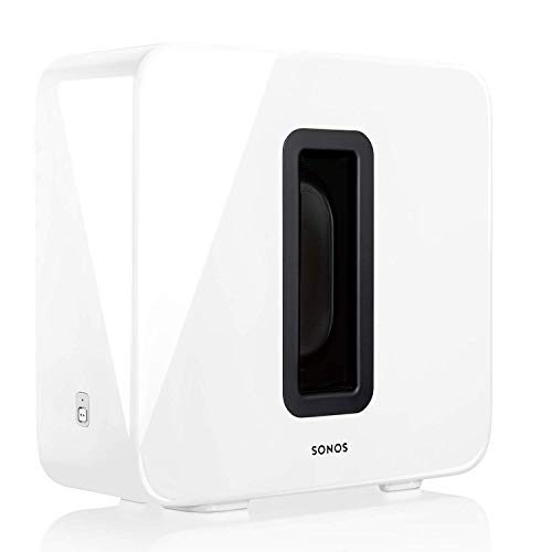 Sonos Sub, weiß – Leistungsstarker WLAN Subwoofer für dynamische & tiefe Bässe für alle Sonos Speaker – Eleganter Multiroom Subwoofer für erstklassigen Sound
