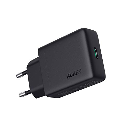 AUKEY USB C Ladegerät 30W mit Power Delivery 3.0, USB Netzteil Kompatible mit MacBook, iPad Pro Air, iPhone SE, Google Pixel 4XL, Nintendo Switch, AirPods Pro, Samsung Galaxy S10/S9, LG, Sony, Huawei