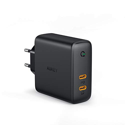 AUKEY USB C Ladegerät 60W Wandladegerät, Power Delivery Ladegerät mit Dynamic Detect & GaN Tech, USB-C Netzteil für 13