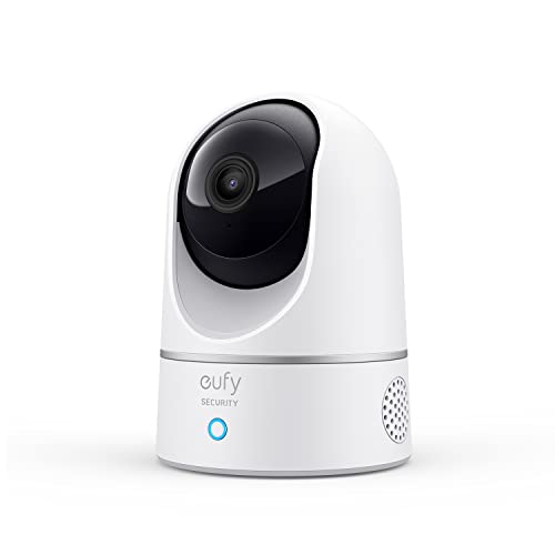 eufy Security Indoor Cam E220, 2K Überwachungskamera Innen, 360 Grad Sicherheit, 2-Wege-Audio, WLAN, Personenerkennung, Nachtsicht, Bewegungsverfolgung, HomeBase 3 kompatibel