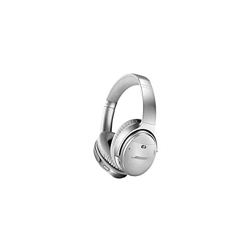Bose QuietComfort 35 Wireless Headphones II Kabellose Noise-Cancelling-Kopfhörer mit Bluetooth im Over-Ear-Design mit Integriertem Mikrofon und Alexa-Sprachsteuerung, Silber Standard Headset Size