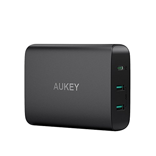 AUKEY USB C Ladegerät 60W Wandladegerät, USB C Power Delivery Ladegerät & 5V 2,4A USB Netzteil für MacBook, Dell XPS,Samsung, Google Pixel, iPhone XS / XS Max / XR usw.