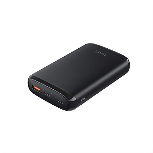 AUKEY Powerbank USB C, Powerbank 10000 mAh mit Power Delivery (PD) 18W & Quick Charge 3.0, kompatibel mit iPhone XS Max, Samsung, Nintendo Switch, Bluetooth Kopfh?rer