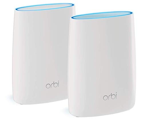 Netgear Orbi RBK50 Ultra Speed Mesh-WLAN-System (3.000 MBit/s Geschwindigkeit, Tri-Band 2er Set mit Mesh-Router + Satellit-Repeater, bis zu 350 m² Abdeckung, AC3000)