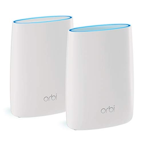 Netgear Orbi RBK50 Ultra Speed Mesh-WLAN-System (3.000 MBit/s Geschwindigkeit, Tri-Band AC3000 Mesh-Router + Satellit-Repeater, bis zu 350 m² Abdeckung, Smart Roaming)