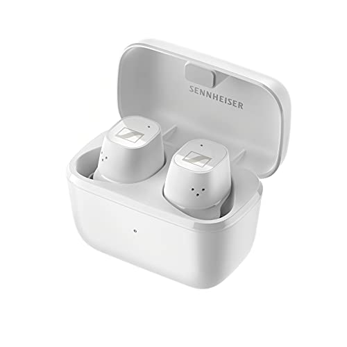 SENNHEISER CX Plus True Wireless – Bluetooth-In-Ear-Kopfhörer: Musikhören und Telefonieren mit Active Noise Cancellation, anpassbarer Touch-Bedienung, Bass Boost, IPX4 und 24h Akkulaufzeit, Weiß