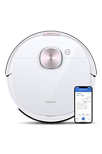 ECOVACS DEEBOT OZMO T8 Saugroboter mit Wischfunktion (2in1), Roboterstaubsauger (App Steuerung), Wischroboter (Feuchtreinigung), intelligente Navigation, Alexa, weiß