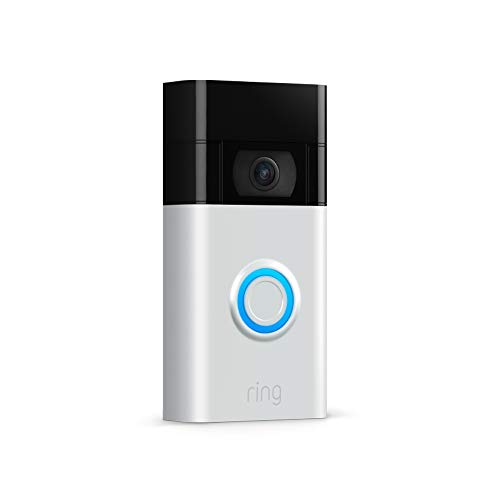 Ring Video Doorbell | Video-Türklingel für deine Haustür | Klingel mit Kamera, HD-Video, WLAN, Bewegungserfassung, Nachtsicht, Akku Video-Türsprechanlage, 2. Gen. | Funktioniert mit Alexa