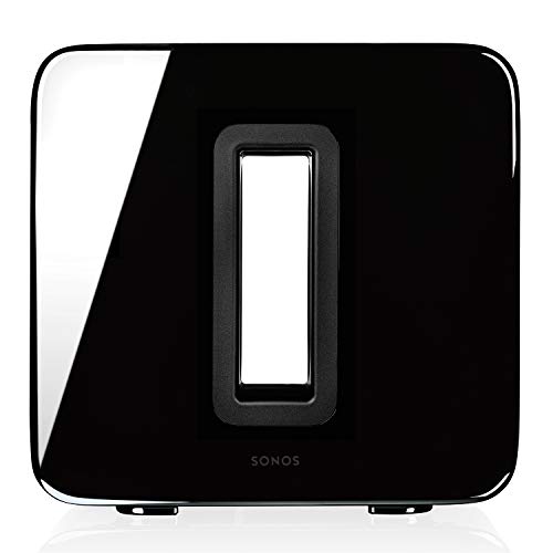 Sonos Sub, schwarz – Leistungsstarker WLAN Subwoofer für dynamische & tiefe Bässe für alle Sonos Speaker – Eleganter Multiroom Subwoofer für erstklassigen Sound