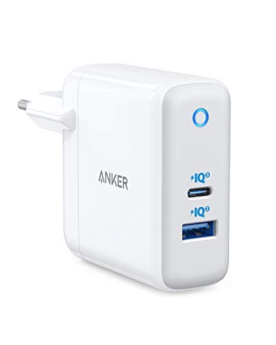 Anker PowerPort+ Atom III Kompaktes 60W PIQ 3.0 & GaN Tech USB-C-Wandladegerät, Doppel-Port mit PIQ 2.0 USB-A und 45W USB-C, USB-C Laptops, Macbook, iPad Pro, iPhone, Galaxy, Pixel und mehr