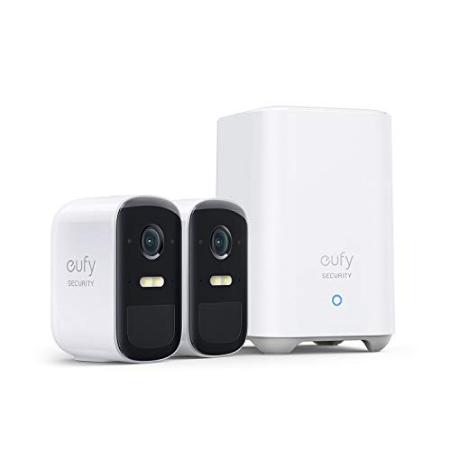 eufy Security eufyCam 2C Pro, Überwachungskamera aussen, 2K Auflösung, 180 Tage Akku, Kompatibel mit HomeKit und Solar Panel, IP67, überwachungskamera aussen Set 2+1, Gebührenfreie Nutzung