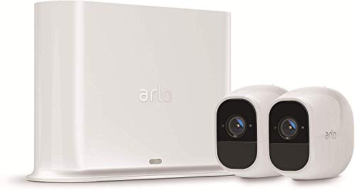 Arlo Pro2 Smart Home 2 HD-Überwachungskameras & Sicherheitsalarm (130 Grad Blickwinkel, kabellos, WLAN, Bewegungsmelder, Innen/Außen, Nachtsicht, wetterfest, 2-Wege Audio) weiß, VMS4230P