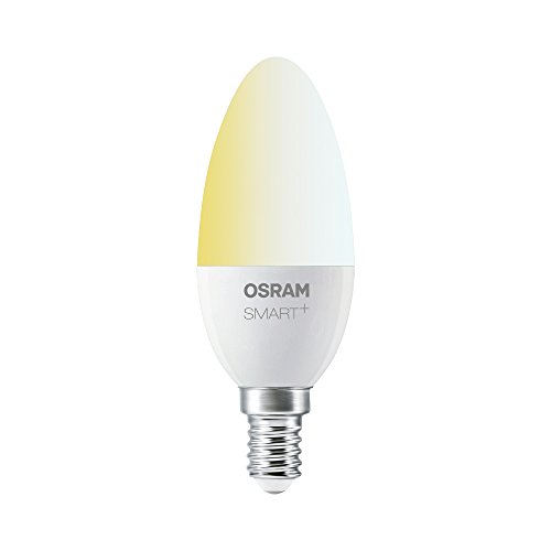 OSRAM Smart+ LED, ZigBee Lampe mit E14 Sockel, warmweiß bis tageslicht (2700K - 6500K), dimmbar, Direkt kompatibel mit Echo Plus und Echo Show (2. Gen.), Kompatibel mit Philips Hue Bridge