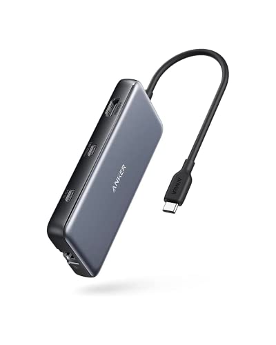 Anker 533 USB-C hub (8-in-1) PowerExpand USB-C adapter, 100W Power Delivery, 4K 60Hz HDMI, 10Gbps USB-C & 2 USB-A datapoorten, ethernet-poort, microSD & SD-geheugenkaartlezer, voor MacBook Pro en meer