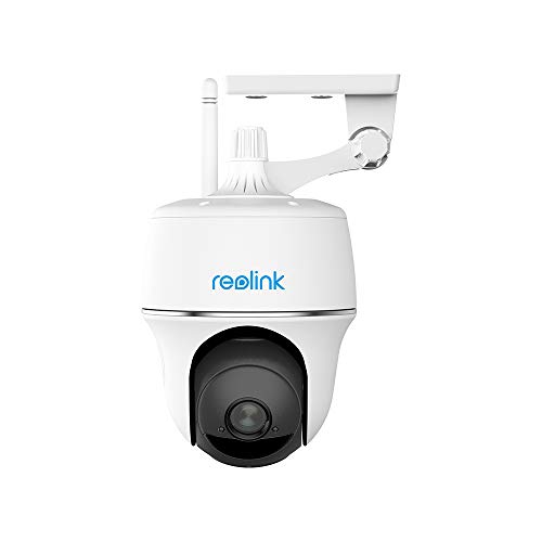 Reolink Akku Überwachungskamera Aussen WLAN 355°/140° schwenkbar, kabellose 1080p HD IP Kamera mit PIR Bewegungsmelder, Sternelicht Nachtsicht, und 2-Wege-Audio, Argus PT