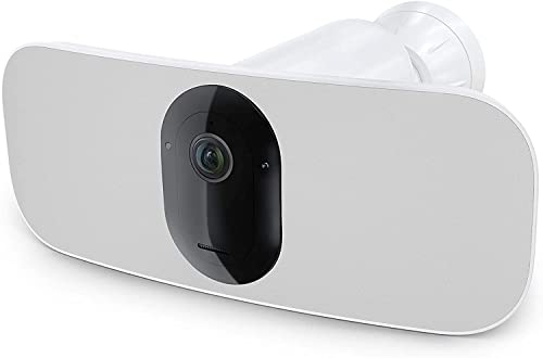 Arlo Floodlight Überwachungskamera Aussen WLAN, Kabellos, 2K HDR, 160° Ultra-Weitwinkel, Bewegungsmelder, Farbnachtsicht, LED Flutlicht, 2-Wege-Audio, Alarm Sirene + 90 Tage Arlo Secure Testzeitraum