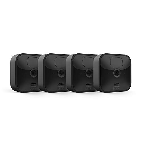 Blink Outdoor – kabellose, witterungsbeständige HD-Sicherheitskamera mit zwei Jahren Batterielaufzeit und Bewegungserfassung, funktioniert mit Alexa | 4 Kameras