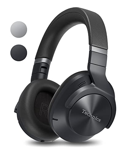 Technics EAH-A800E-K Bluetooth Kopfhörer, Over-Ear mit Noise Cancelling und Mikrofon, ergonomisches Design, einfache Verbindung, Schwarz