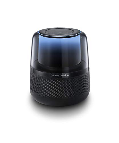 Harman Kardon Allure – Sprachgesteuerter Bluetooth-Lautsprecher mit Amazon Alexa – Schwarze Musikbox mit modernen Lichteffekten