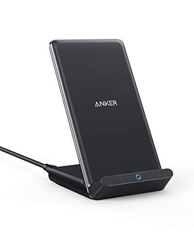 Anker Upgraded PowerWave kabelloses Ladeständer, 7.5W für iPhone XR/Xs/Max/XS/X / 8 Plus, 10W Schnellladungen für Galaxy S10 / S9 / S8 / Note 10|1|1|18 Monate|Wireless Charger|USB Stick|USB Stick