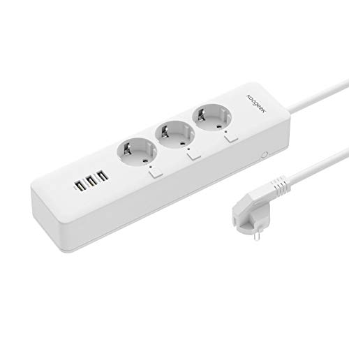 Smart Steckdosenleiste Koogeek Intelligent WiFi-stopcontact werkt mit Alexa/Echo mit Apple HomeKit mit Google Assistant mit Siri Remote Control op 2,4 GHz netwerk