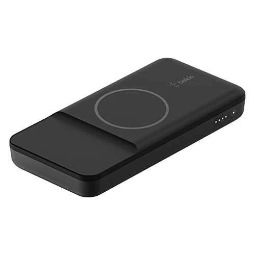 Belkin magnetische drahtlose Powerbank 10K (portables Ladegerät kompatibel mit MagSafe für iPhone 14,12,13 Modelle) – Schwarz