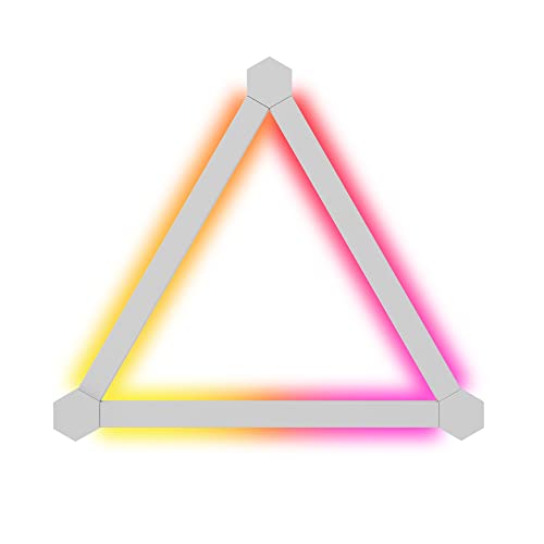 Nanoleaf Lines Erweiterungspack, 3 zusätzliche Smarten LED RGBW Lichtleisten - Modulare WLAN 16 Mio. Farben Wandleuchte, Musik & Bildschirm Sync, Funktioniert mit Alexa Google Apple, Deko & Gaming