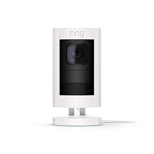 Ring Stick Up Cam Elite HD-Sicherheitskamera mit Gegensprechfunktion, Weiß, funktioniert mit Alexa
