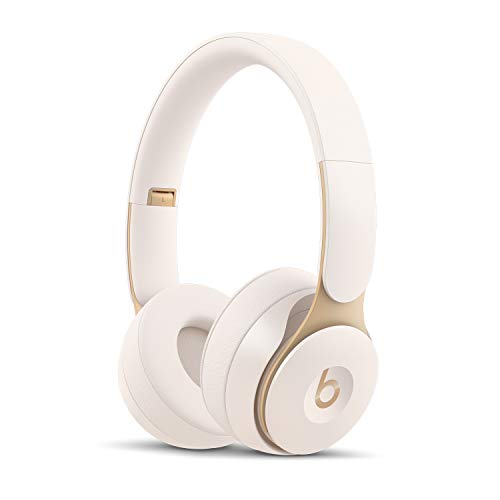 Beats Solo Pro Kabellose Bluetooth On-Ear Kopfhörer mit Noise-Cancelling – Apple H1 Chip, Bluetooth der Klasse 1, aktives Noise-Cancelling, Transparenzmodus, 22 Stunden Wiedergabe – Elfenbeinweiß