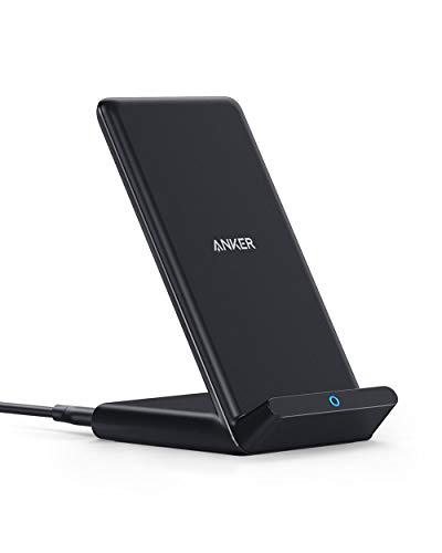 Anker 313 Induktive Ladestation, Qi-zertifiziert, Geeignet für iPhone 15 / 15 Pro / 15 Pro Max, SE (2020), 13 / 13 Pro / 13 Pro Max, XR,10W Schnellladefunktion für Galaxy S22 (Ohne Netzteil)