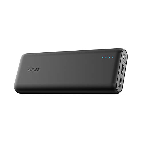 Anker Powerbank, PowerCore 20100mAh Externer Akku, hohe Kapazität 2-Port 4,8 A Output Ladegerät mit PowerIQ Technologie für iPhone, iPad, Galaxy und viele mehr (in Schwarz/Matt)