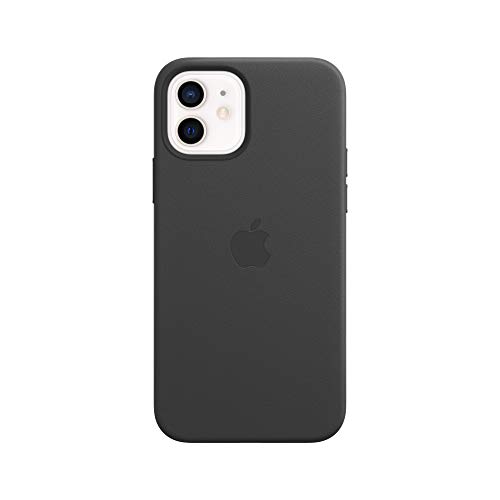 Apple Leder Case mit MagSafe (für iPhone 12 | 12 Pro) - Schwarz - 6.1 Zoll