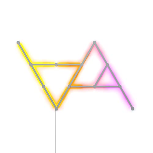 Nanoleaf Lines Starter Kit, 15 Smarten LED RGBW Lichtleisten - Modulare WLAN 16 Mio. Farben Wandleuchte Innen, Musik & Bildschirm Sync, Funktioniert mit Alexa Google Apple, für Deko & Gaming