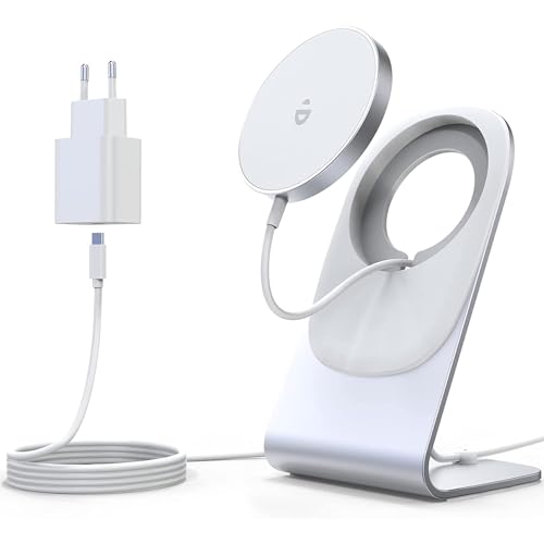 Wireless Charger Kompatibel mit Magsafe Ladegerät,iPhone ladestation,induktive ladestation,magnetisch Induktionsladegerät,Kabellos Schnellladegerät kompatibel für iPhone 17/16/15/14/13/12 Serie
