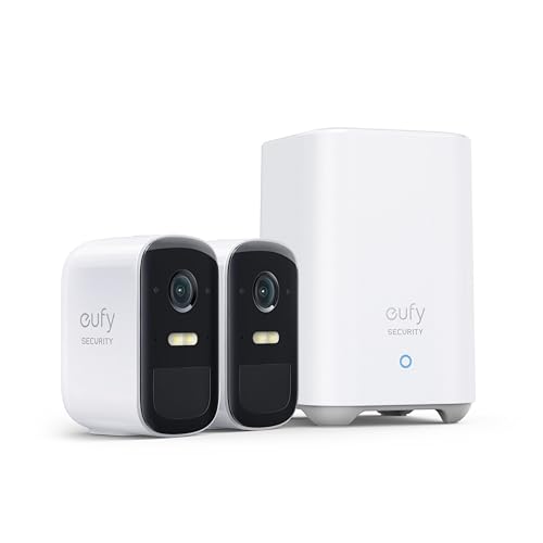 eufy Security eufyCam 2C Pro, Überwachungskamera außen Set 2+1, 2K Auflösung, 180 Tage Akku, Kompatibel mit Alexa und HomeKit, IP67,Gebührenfreie Nutzung