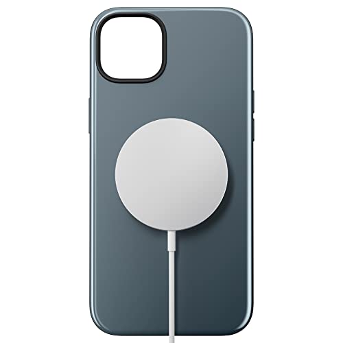 NOMAD Sport Case für iPhone 14 Plus | Hülle aus Polycarbonat mit TPE-Bumper | mit glänzender PET-Beschichtung | MagSafe-kompatibel | Blau