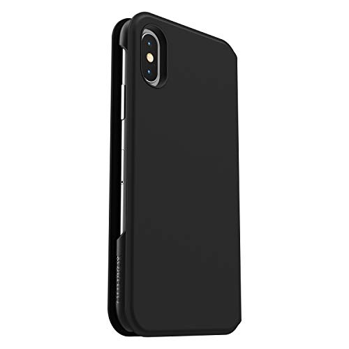 OtterBox Strada Via Hülle für iPhone X / iPhone Xs, stoßfest, sturzsicher, dünn, angenehme schützende Folio-Hülle mit Kartenhalter, 2x getestet nach Militärstandard, Schwarz