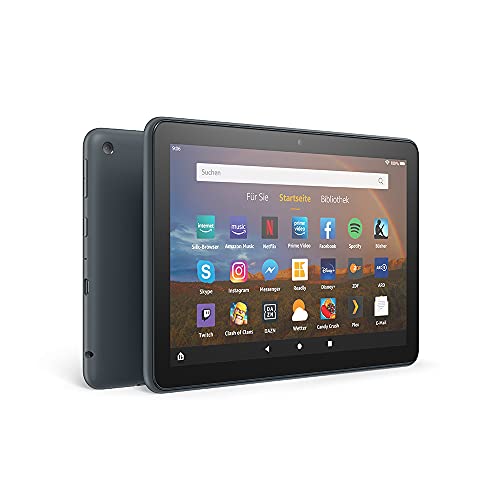 Fire HD 8 Plus-Tablet, 8-Zoll-HD-Display, 32 GB, Schiefergrau, Mit Werbung | Unser bestes 8-Zoll-Tablet für Unterhaltung unterwegs (2020).