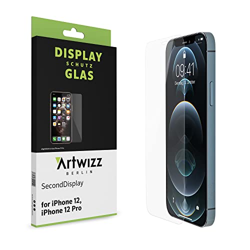 Artwizz SecondDisplay (2er Pack) Schutzglas geeignet für iPhone 12/12 PRO (6.1') - Displayschutz aus Sicherheitsglas, 9H Schutzgrad, Hüllenfreundlich